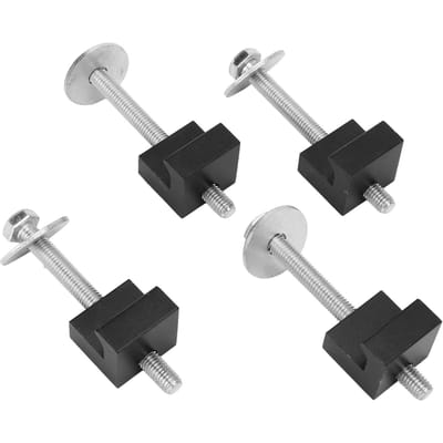 4 STUKS Gereedschapskist Vastbindtouw J-haken Aluminiumlegering Zwart Universeel voor Pick-up Truck
