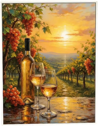 Untamed - Paint by numbers – schilderen op nummer – DIY decoratie - Golden Vineyard Sunset