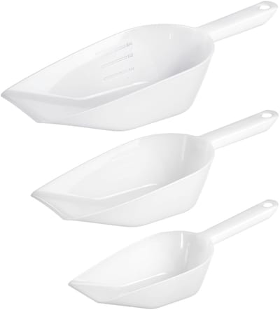 Westmark Bak-/Weeg-/Vulemmers, 3 stukken, vulvolume: 1x 450 ml, 800 ml en 1400 ml elk, plastic, Halvar, wit, 909922E6