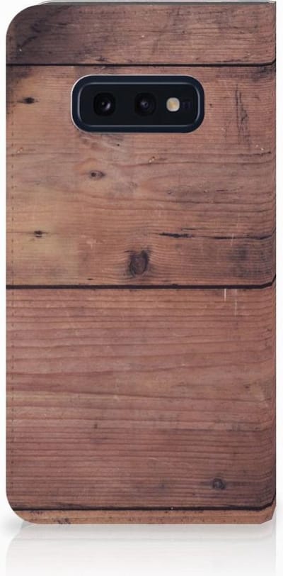Book Case voor Samsung Galaxy S10e Book Wallet Case Old Wood