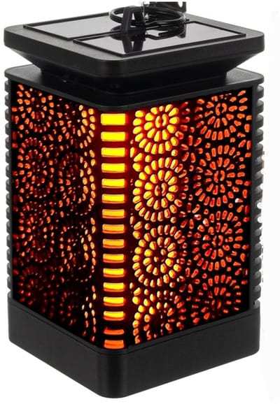 Ilso solar tuinlamp lantaarn - led - warm wit - vlamimitatie - 1 stuk