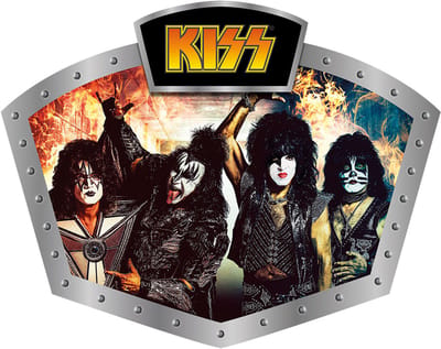 Signs USA - Muziek schild met Top Logo - Kiss - 40 x 32 cm