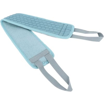 Lange Huishoudelijke Exfoliërende Rug Bad Spons Dubbelzijdige Douche Reinigingstool Badschuim Handdoek white