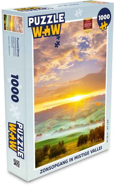 Puzzel Mist - Zon - Natuur - Toscane - Legpuzzel - Puzzel 1000 stukjes volwassenen