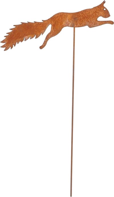 Metalen Plug In Eekhoorn - Jumper - 110cm - Roest - Tuinbeeld - Cortenstaal - Squirrel - Tuindecoratie