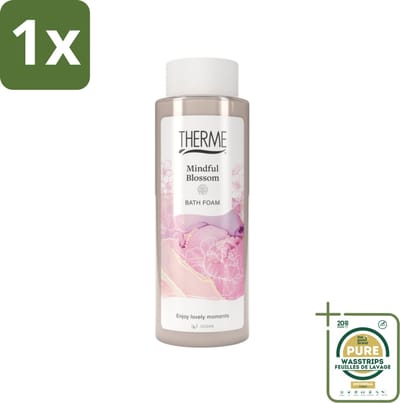1 x Therme - Mindful Blossom - Badschuim - Verfrissend - Verzorgend - 500ml- Badshoofd - Ontspanning - Wellness - Mindfulness - Bloesemgeur