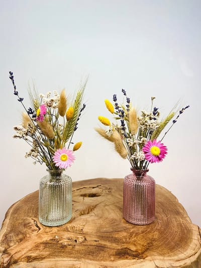 Setje droogbloemen 'Little dreams' | Roze & Transparant | Prachtig & Stijlvol | Uniek cadeau