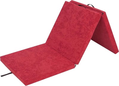 Vouwmatras - Gastenmatras Slaapplaats - Kamperen Ontspannen - Afneembare Overtrek - 180 x 65 cm - Rood