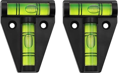 New Age Devi - 2x Compacte Stelwaterpas - T-Type driehoek kruis Waterpas zwart - Caravan Stellen