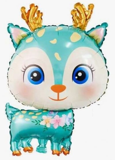 Folieballon - Hert Groen - 49 x 74,5 cm - ballon - feest - versiering - feest decoratie - 1 stuk