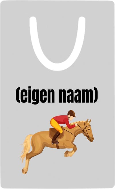 Hacebo® - paardrijden jockey met eigen naam metalen boekenlegger - Paarden - paarden/jockey liefhebbers - iemand die houdt van paarden of jockey - verjaardag - cadeau - kado Bladwijzer boekenleggers - 7.6 cm x 5cm