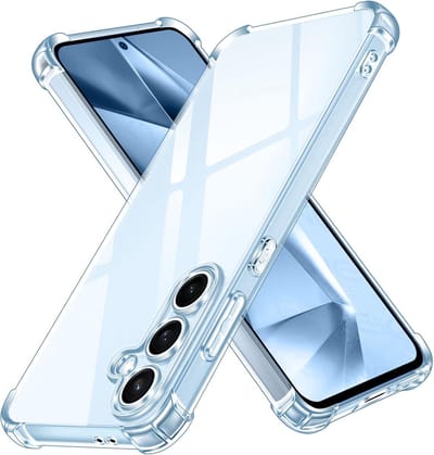 Casemania Hoesje Geschikt voor Samsung Galaxy S24 FE - Transparant - Anti Shock Back Cover