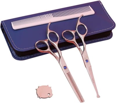 Roestvrij staal Kappersschaar Kit - Haar Snijschaar en Dunner Scharen voor Thuisgebruik - Geschikt voor Vrouwen, Mannen en Kinderen