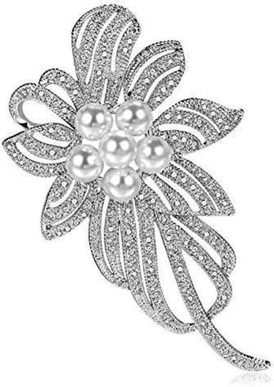 Vintage Broche - Bloem Pins - Bruiloft Accessoires - Goudkleurig Metaal - 35x65 cm - Goud