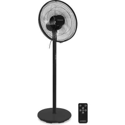 VONROC Vloerventilator - Ø 45,5cm - 3 snelheden – timer - verstelbaar in 3 hoogtes - incl. afstandsbediening - zwart