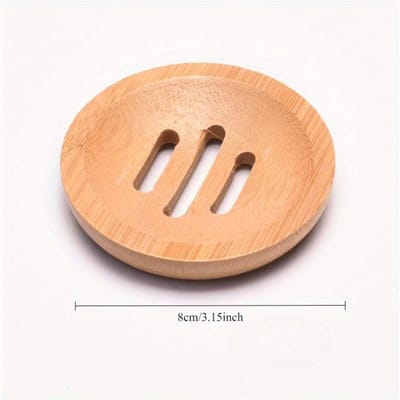 1 Stuks Houten Badkamer Zeepbakje Afvoerend Zeepbakje Douche Zeephouder Keukenaccessoires Bamboe Container beige