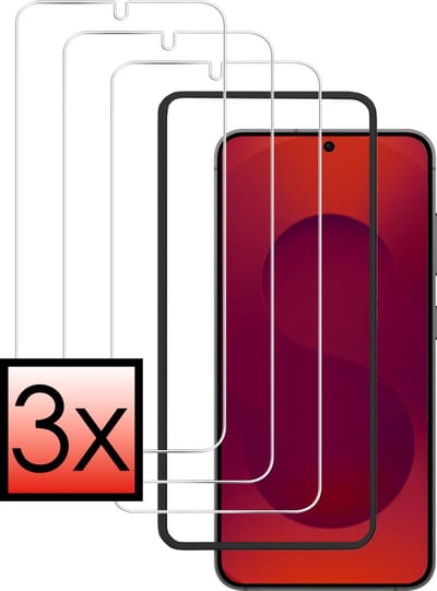 Screenprotector - 3 stuks - Geschikt voor Samsung Galaxy S25 - Met Installatie Frame - Beschermglas - Gehard Glas - Tempered Glass - Screen Protector - Inclusief Montage Kit