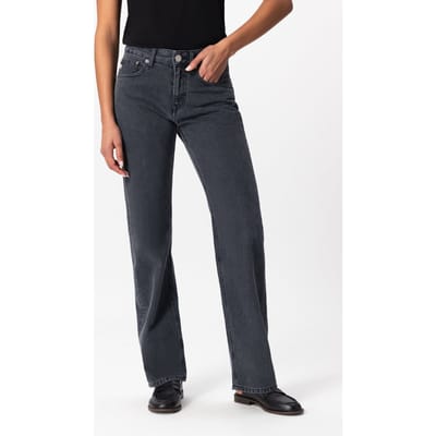 Mud Jeans Loose Jamie - Used Black Used Black Maat: W26L32 | Straight Jeans Outlet | Dames | Zwart