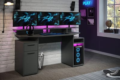 Trendteam - Bureau - 160 cm - Antraciet