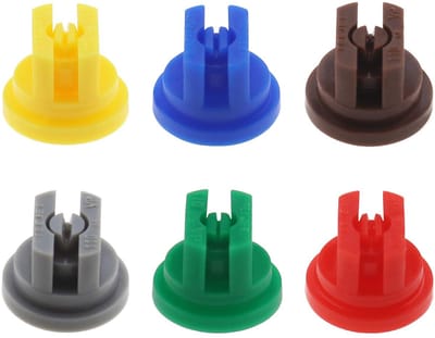 Dailygoody - Spray Nozzle Tip Set - Onkruid Doden - 110 Graden Platte Fan Vorm - Diverse Poriegroottes - Perfect voor Tuinonderhoud - 6 Stuks
