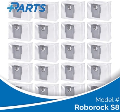 Roborock S8 Stofzakken (20 Stuks, Plus.Parts® alternatief voor 8.02.0132)
