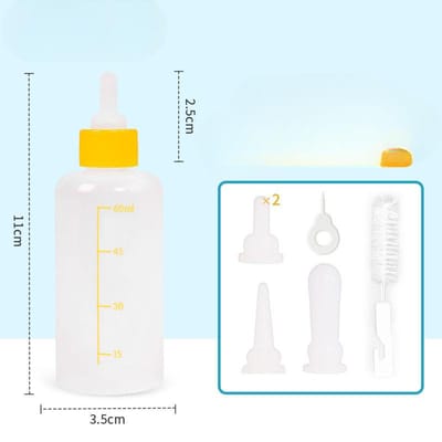 Biberon pour chien, biberon pour chat, biberon ultra-petit pour chiot, nouveau-né, biberon spécial pour chat, tétine souple pour chaton 11*3.5*2.5cm