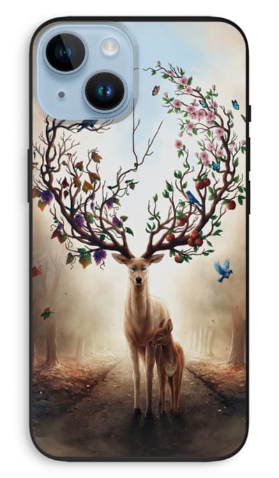 Case Company® - Hoesje geschikt voor iPhone 14 hoesje - Seasons Change - Biologisch Afbreekbaar Telefoonhoesje - Bescherming alle Kanten en Schermrand