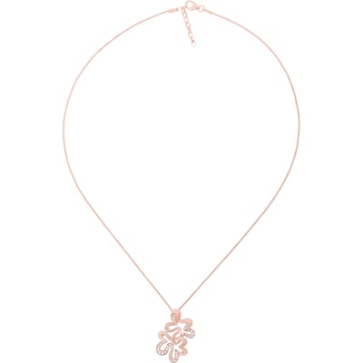 Orphelia 'Malenia' Dames 925 Zilver Ketting met Hanger - Roze ZH-7077/1