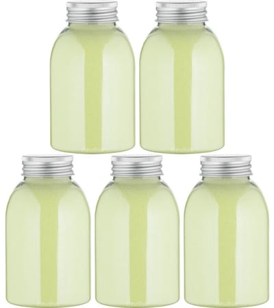 Scrubzout Fresh Ginger - 300 gram - Fles met zwarte dop - Set van 5 stuks - Hydraterende Lichaamsscrub