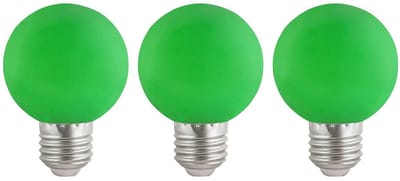 VITO LED Lamp G45 E27 - 3W (vervangt 20W) - 180lm - Groen Licht - 180-240V - Flikkervrij - Energiezuinig - 3 stuks
