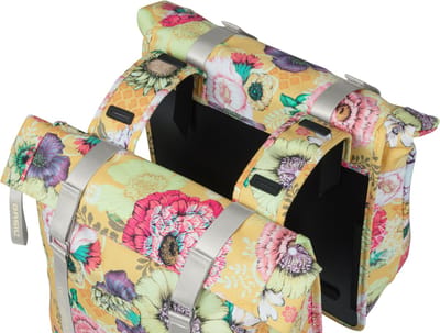 Basil Bloom Field Dubbele Fietstas - 28-35 Liter - Waterdicht - Geel