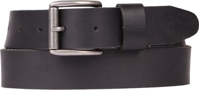 Petrol Industries Riem Heren - Broekriem - Verstelbaar - Leer - Zwart - 85 cm - S