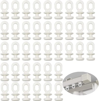 MTTProducts - Multifunctionele Gordijnhaken - 100 Stuks - Duurzaam en Geruisloos - Wit - Voor Raam en Deur - Ideaal voor Badkamer en Caravan