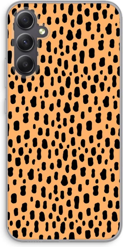 Case Company® - Hoesje geschikt voor Samsung Galaxy A34 hoesje - Panter - Soft Cover Telefoonhoesje - Bescherming aan alle Kanten en Schermrand