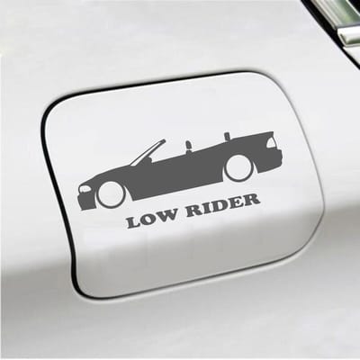 Bumpersticker - Low Rider - 7 X 18 - Antraciet