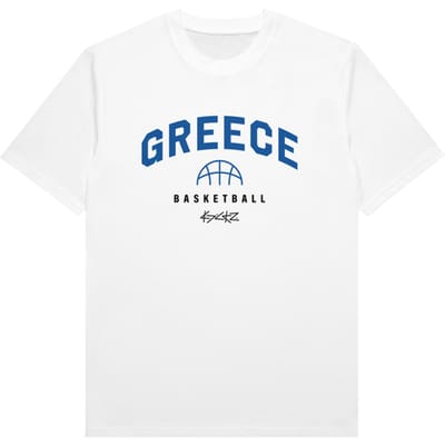 Kickz Griekenland Basketball T-shirt Wit
