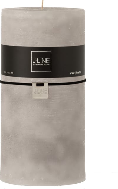 J-Line cilinderkaars - lichtgrijs - 140U - XXL - 6 stuks