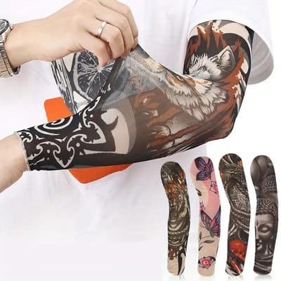 Nivard Tattoo Sleeve - Voor Volwassenen - Mouw - Tatoeage - Arm Warmer - Zonbescherming - UV Beschermend - 4 Stuks