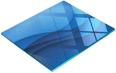 Decoratieve snijplank van gehard glas met golfpatroon, 60x52 cm