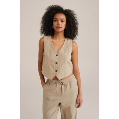 WE Fashion Waistcoat Beige Taglia: 38 | Gilet Outlet | Donna | Marrone