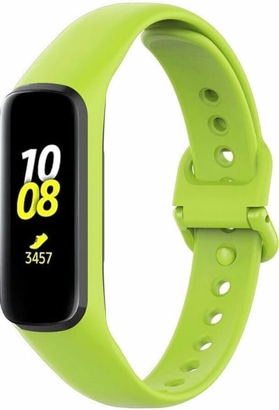 Siliconen Smartwatch bandje - Geschikt voor Samsung Galaxy Fit 2 siliconen bandje - lime - Strap-it Horlogeband / Polsband / Armband