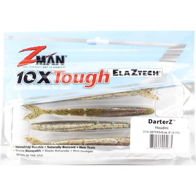 Zman Soft Lure DarterZ 6 Inch 5/Pack Houdini (4035) white
