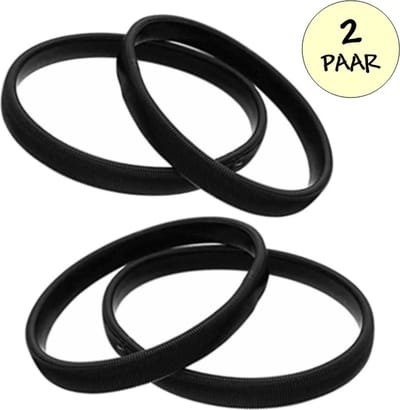 Fako Bijoux Set Van 2 Paar Mouwophouders Zwart - 4 Stuks - Sleeve Holder - Mouwophouder Dames Heren - 4x Zwart - 20cm - Metaal