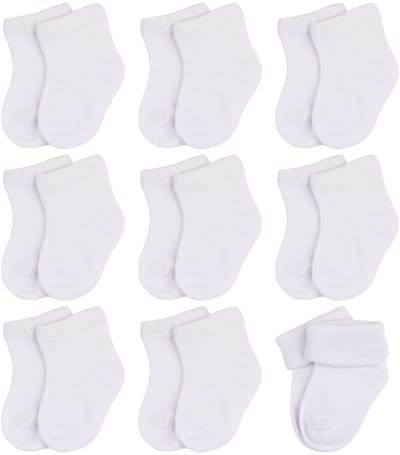 Dailygoods- Sportsokken Ademend - Babysokken 0-6 maanden - Katoen - Medium Pasvorm - Voor Jongens/Meisjes - 9 Stuks
