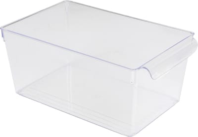 Urban Living Koelkast/keuken organizer mand/bak - transparant - kunststof - L32 x B20 x H14 cm - groente/fruit lade - 9 liter