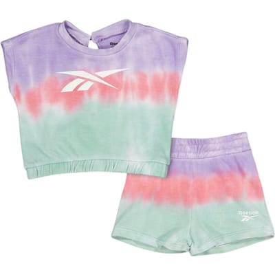 Reebok Peuter Tie-Dye T-shirt en Shorts Set (Multikleur)