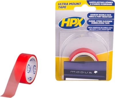 Ultra Mount bevestigingstape - transparant 19mm x 1,5m