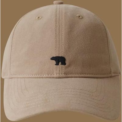 Baseballpet met geborduurde ijsbeer, Retro hoed met brede rand, Unisex zachte pet met eendenbek, Casual stijl voor heren en dames Adjustable