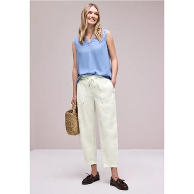 Barrel Leg broek in Papertouch-kwaliteit