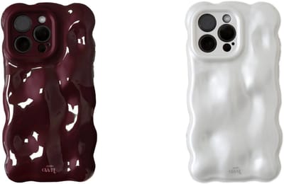 xoxo Wildhearts Telefoonhoesjes Bubbly Case White + Bubbly Case Burgundy – geschikt voor iPhone 14 Pro